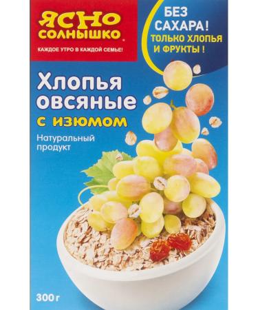 Clear Sunny Oatmeal flakes with the taste of raisins 300g proper nutrition