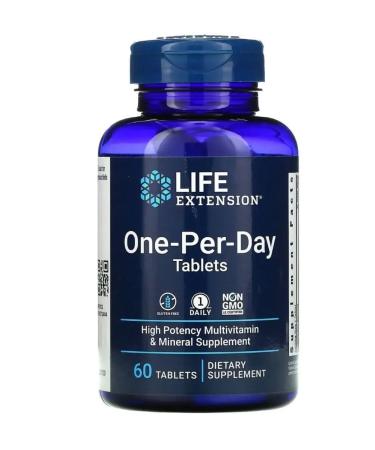 Life extension Multivitamins One-Per-Day Multivitamin 60 tablets - Buy Online on GoSupps.com