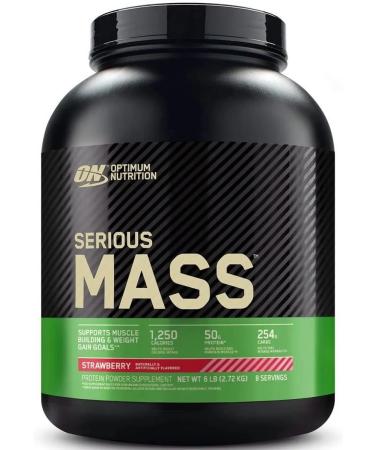 Optimum Nutrition Heiner Serious Mass for a mass of mass 2720 g strawberries - Buy Online on GoSupps.com