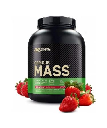 Optimum Nutrition Heiner Serious Mass for a mass of mass 2720 g strawberries - Buy Online on GoSupps.com