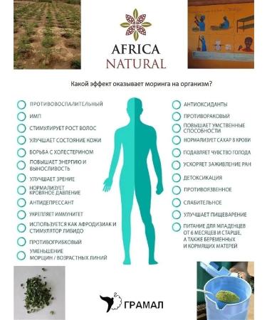 Africa Natural Herbal tea and spices from Moring leaves green detox 50g - Buy Online on GoSupps.com