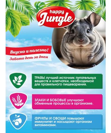 HAPPY JUNGLE Chinchill feed 900 g for dry rodents - Buy Online on GoSupps.com