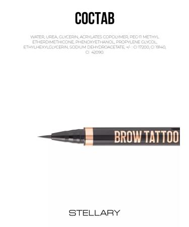 Stellary Eyebrow liner persistent Brow Tattoo Pen tone 02 - Buy Online on GoSupps.com
