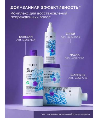 MIXIT Hair shampoo Restoring 1000 ml RESTART - Buy Online on GoSupps.com