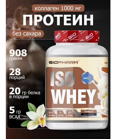 BioPharm ISO Whey protein with collagen Premium 908G Vanil