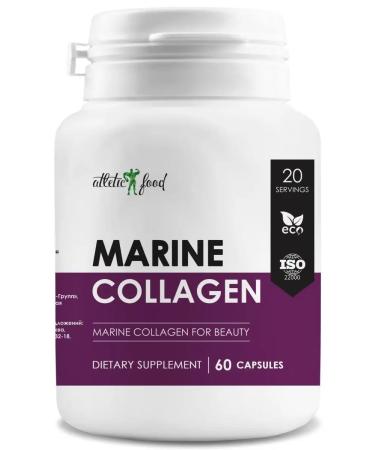 ATHLETIC FOOD Collagen Marine Collagen 60 capsules - Buy Online on GoSupps.com