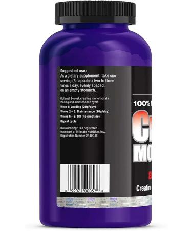 Ultimate Nutrition Creatine Monohydrate Creatine Monohydrate 200 capsules - Buy Online on GoSupps.com
