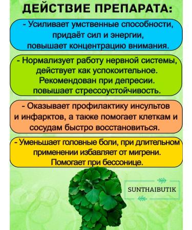 Thanyaporn Ginkgo biloba. Vitamins for the brain and memory. Health - Buy Online on GoSupps.com