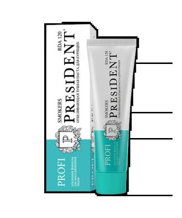 PRESIDENT Toothpaste for smokers whitening SMOKOKERS 50ML