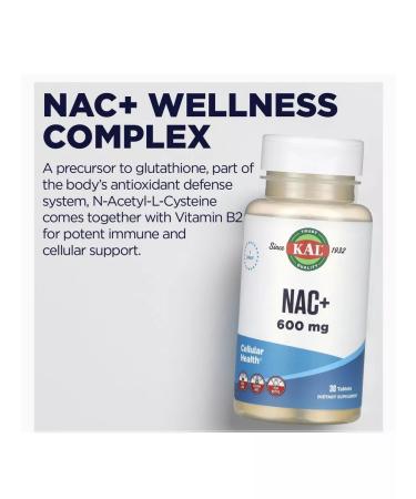 Lake Avenue Nutrition KAL 600 Mg N-Aactyl Cysteine Plus Tablets 30 Count - Buy Online on GoSupps.com