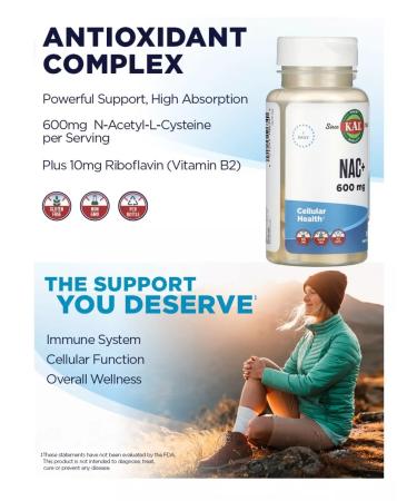 Lake Avenue Nutrition KAL 600 Mg N-Aactyl Cysteine Plus Tablets 30 Count - Buy Online on GoSupps.com