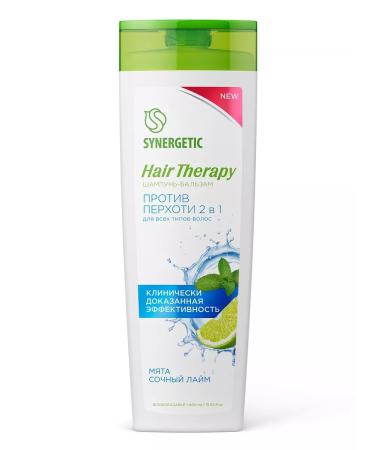 SYNERGETIC Shampoo Balm against dandruff 2v1 Hair Therapy 400ml - Buy Online on GoSupps.com