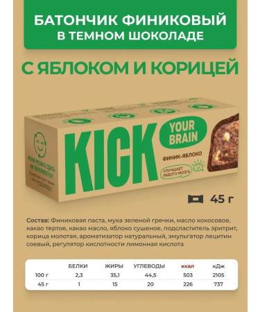 KICK YOUR ENERGY PP bars without sugar finite bars Vegan 10pcs - Buy Online on GoSupps.com