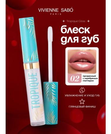 VIVIENNE SABO Lip gloss is transparent with sparkles of t. 02 silver