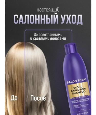 CONCEPT MOSCOW Tinted hair shampoo from yellowness 300ml - Buy Online on GoSupps.com
