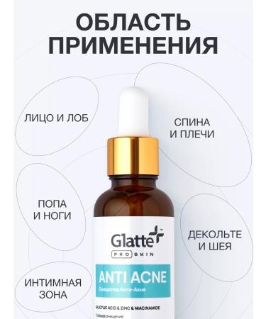 Glatte Facial serum from acne and acne with niacinamide - Buy Online on GoSupps.com