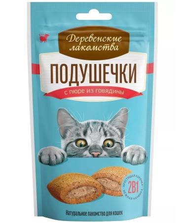 Country delicacies Cat a treat pillows with beef puree 30 g