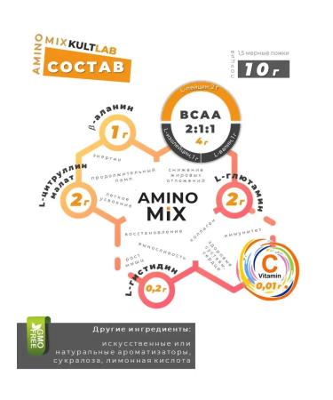 KultLab Amino complex Aminomix 7 amino acids (VSAA etc.) currant - Buy Online on GoSupps.com