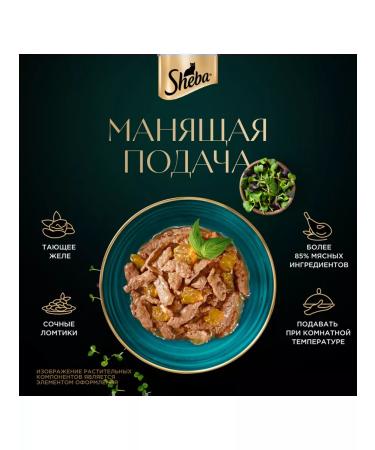 Sheba Cat food for a wet chicken gheles 75 g 28 pcs - Buy Online on GoSupps.com