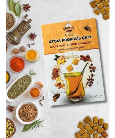 SAHRA GOLD Natural Turkish tea with propolis atom atom 150g - Buy Online on GoSupps.com