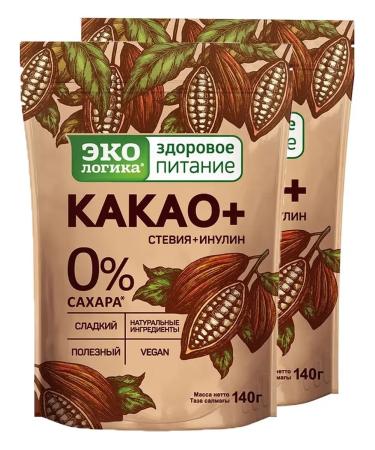EcoLogic Cocoa plus (2 x 140 g) (without sugar)