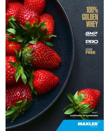 maxler Wastein protein 100% Golden Whey 2270g Strawberry Cream - Buy Online on GoSupps.com