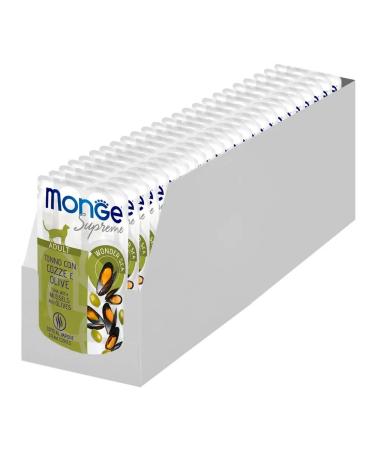MONGE Cat food humid Supreme olives 80 g 24 pcs - Buy Online on GoSupps.com
