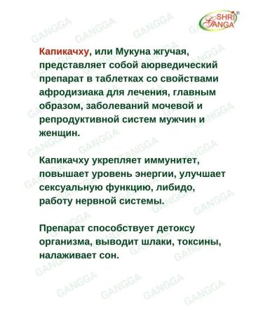 Shri Ganga Kapikachhu Kapikachhu Sri Ganges 2x120 tab - Buy Online on GoSupps.com