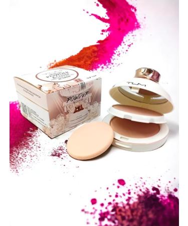TLM Matting powder for the face tone 102 with two compartments and sponge