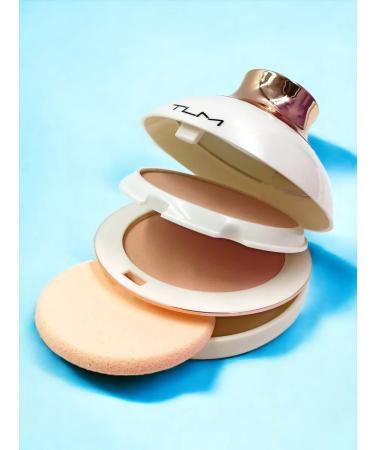 TLM Matting powder for the face tone 102 with two compartments and sponge - Buy Online on GoSupps.com