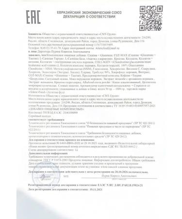 ATHLETIC FOOD 100% Glucosamine Chondroitin + MSM 100 g - Buy Online on GoSupps.com