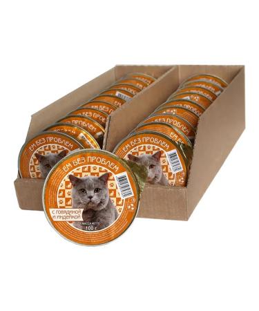 I eat without problems Wet food for cats beef turkey 100 g 20 pcs - Buy Online on GoSupps.com