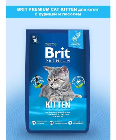 Brit Dry food for kittens Premium chicken salmon 8 kg - Buy Online on GoSupps.com