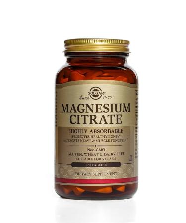 SOLGAR Magnesium citrate tablets 120 pcs - Buy Online on GoSupps.com
