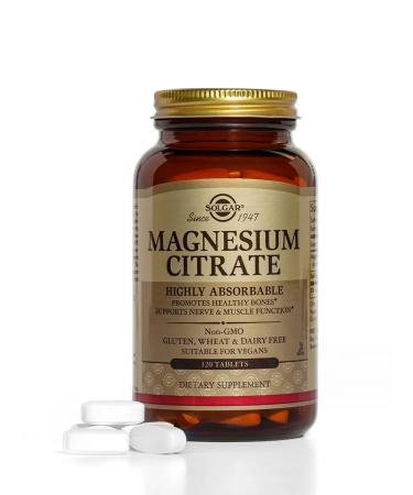 SOLGAR Magnesium citrate tablets 120 pcs - Buy Online on GoSupps.com