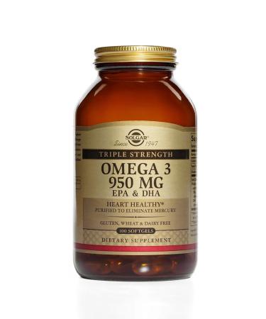 SOLGAR Triple Omega-3 950 mg of EPK and DGK 100 pcs - Buy Online on GoSupps.com
