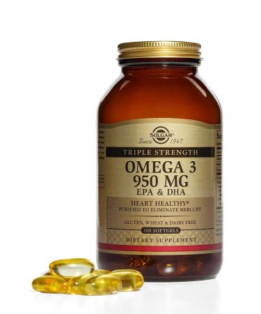 SOLGAR Triple Omega-3 950 mg of EPK and DGK 100 pcs - Buy Online on GoSupps.com