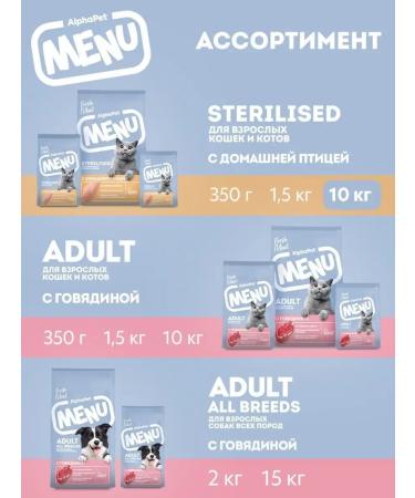AlphaPet Menu Dry food with poultry for cat sterile10 kg - Buy Online on GoSupps.com