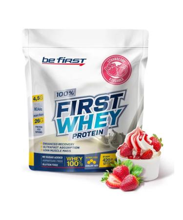 Be First Protein serum FIRST WHEY Instant 420 g strawberries - Buy Online on GoSupps.com