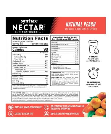 SYNTRAX Izolate by Nectar 907 g peach - Buy Online on GoSupps.com
