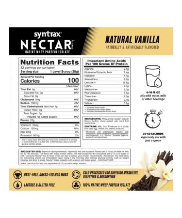 SYNTRAX Izolate by Nectar 907 g vanilla - Buy Online on GoSupps.com