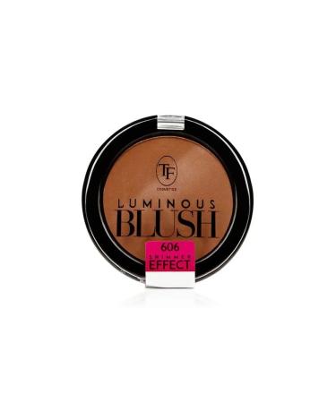 Puff blush with shimmer effect