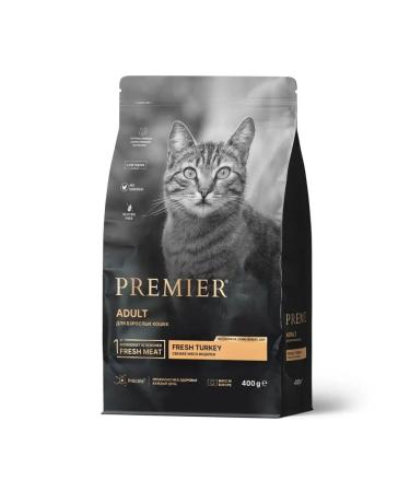 PREMIER Dry food for adult cats with fresh turkey 400g