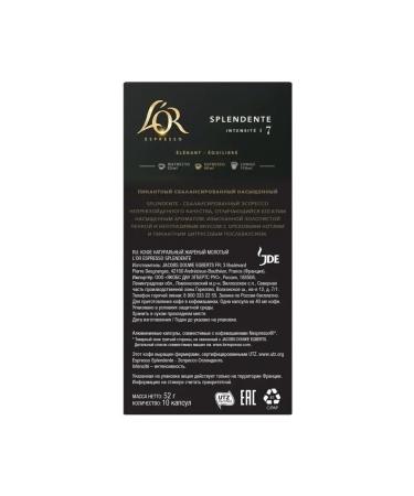 L'OR Capsules for Nespresso Espresso Splendente #7.10 pcs 52 g - Buy Online on GoSupps.com