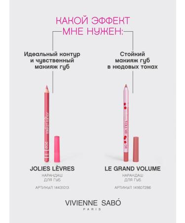 VIVIENNE SABO Lip pencil nude Jolies Levres tone 202 Cold pink - Buy Online on GoSupps.com
