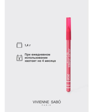 VIVIENNE SABO Lip pencil nude Jolies Levres tone 202 Cold pink - Buy Online on GoSupps.com