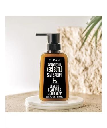 OLIVOS Liquid olive soap goat milk 450 ml - Buy Online on GoSupps.com