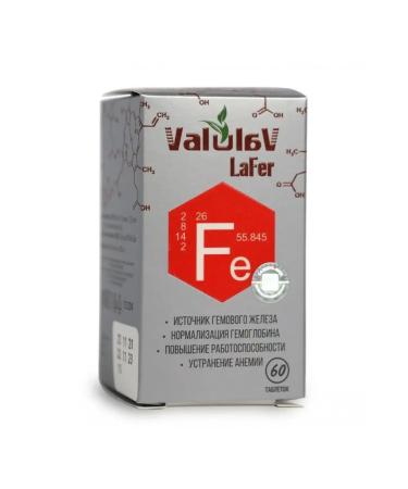 SasheraMed Valulav LaFer for normalization of hemoglobin 60 tablets - Buy Online on GoSupps.com