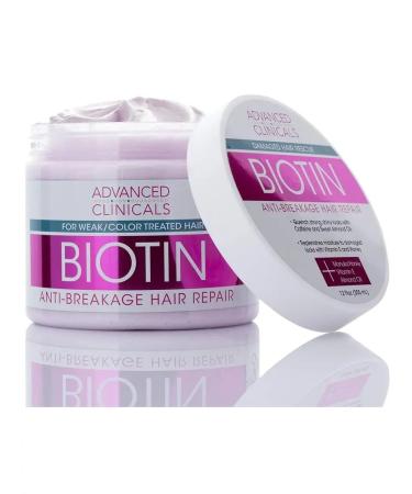 Advanced Clinicals Mask for splitting and colored hair with biotin 340g