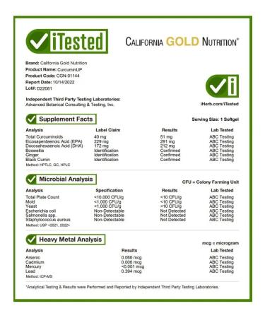 California Gold Nutrition CURCUMInUP turmeric with omega-3 30 capsules - Buy Online on GoSupps.com
